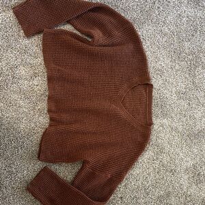 Cozy Brown Knit Sweater
